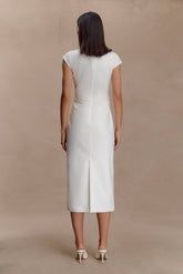 Lorena Cotton Midi Dress - White